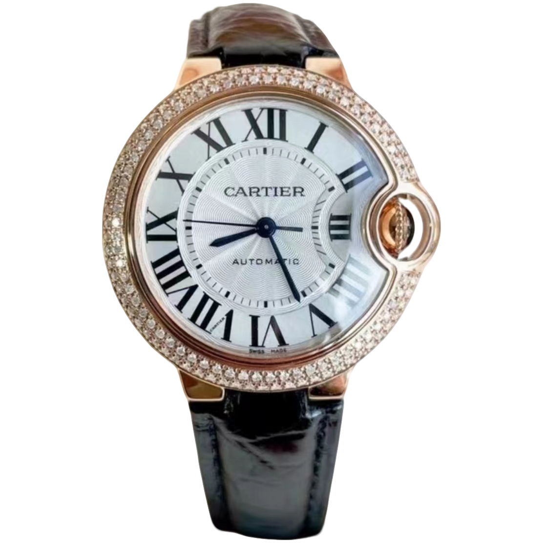 99新 Cartier/卡地亚 蓝气球W6920069 33玫瑰金后钻机械女款 单表