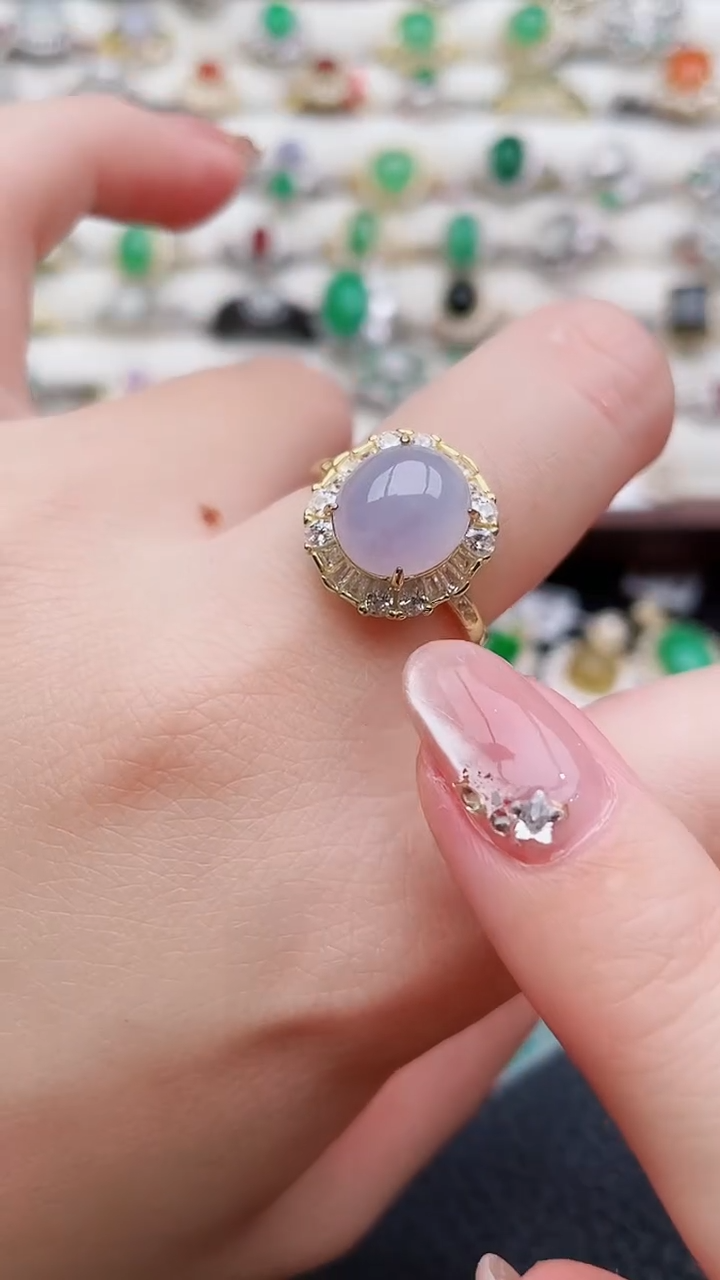 银S925镶嵌戒指翡翠104