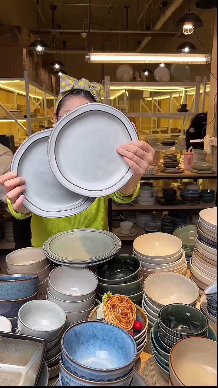 瓷我**笑171外贸尾货窑变釉下彩默认瑕疵