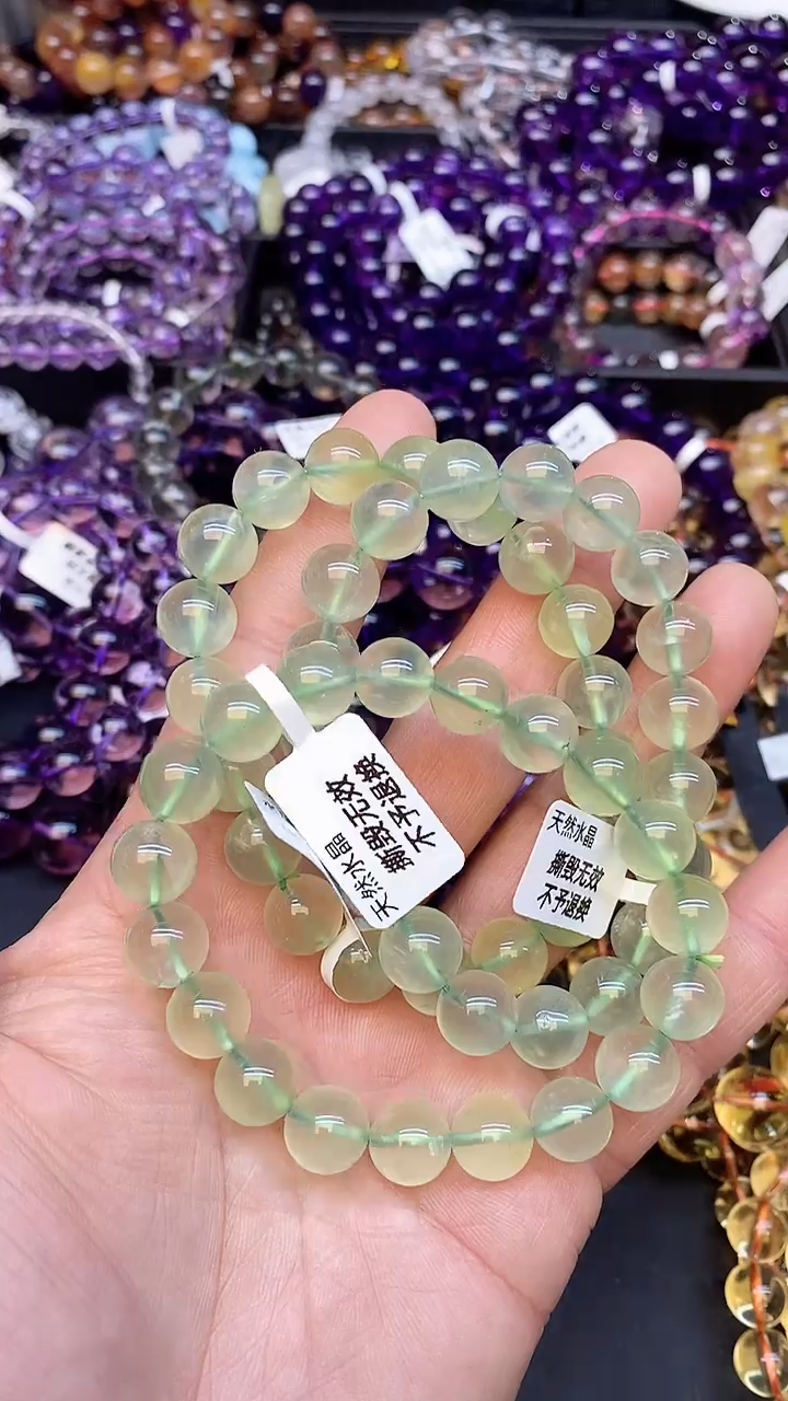 【闪购商品】葡萄石手绳未镶嵌a60 绿葡萄10mm 多样性发其一