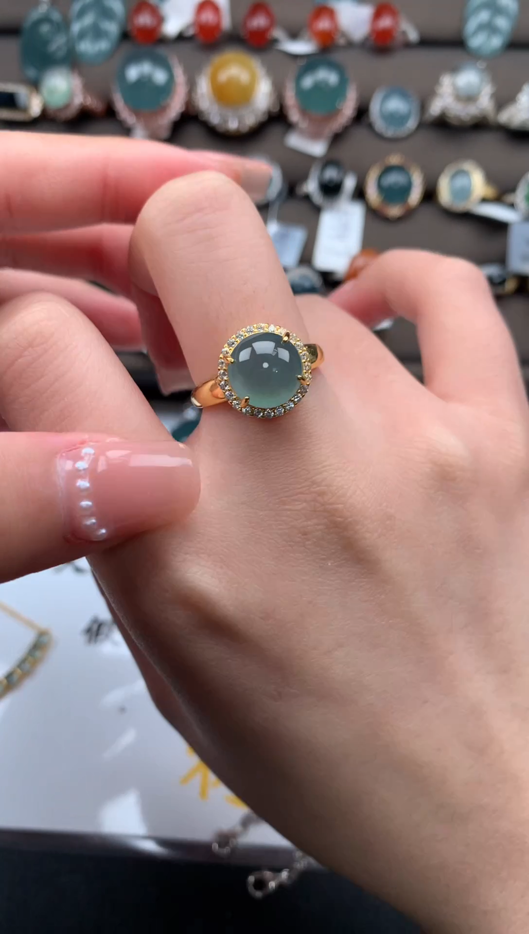 【闪购商品】翡翠戒指银S925镶嵌512214