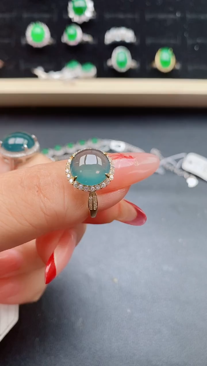 【闪购商品】翡翠戒指银S925镶嵌321321