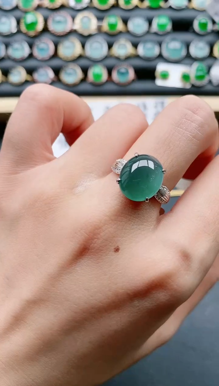 【闪购商品】翡翠戒指银S925镶嵌1111111