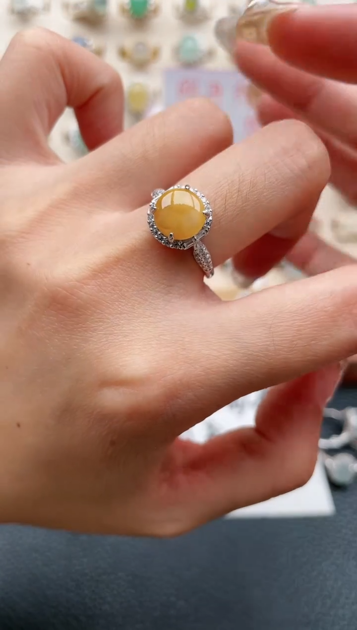 【闪购商品】翡翠戒指银S925镶嵌1111