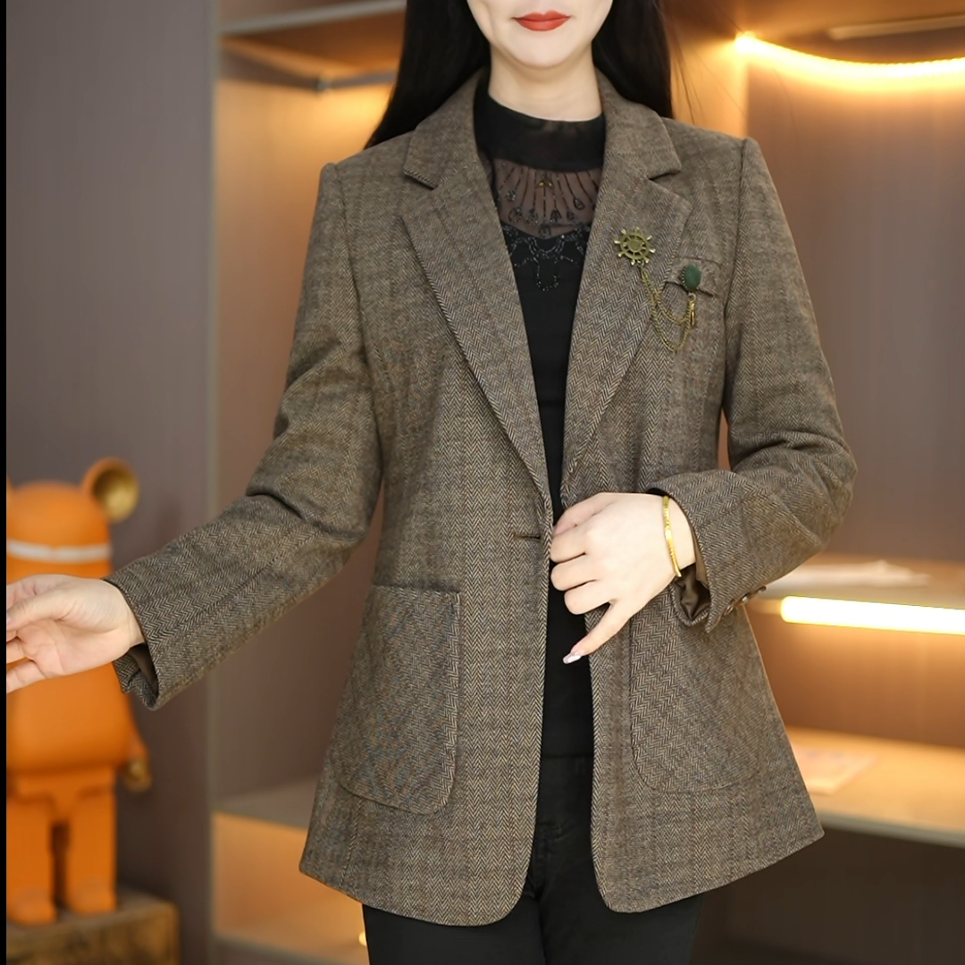 气质修身西装外套女新款秋装韩版上衣休闲小西服