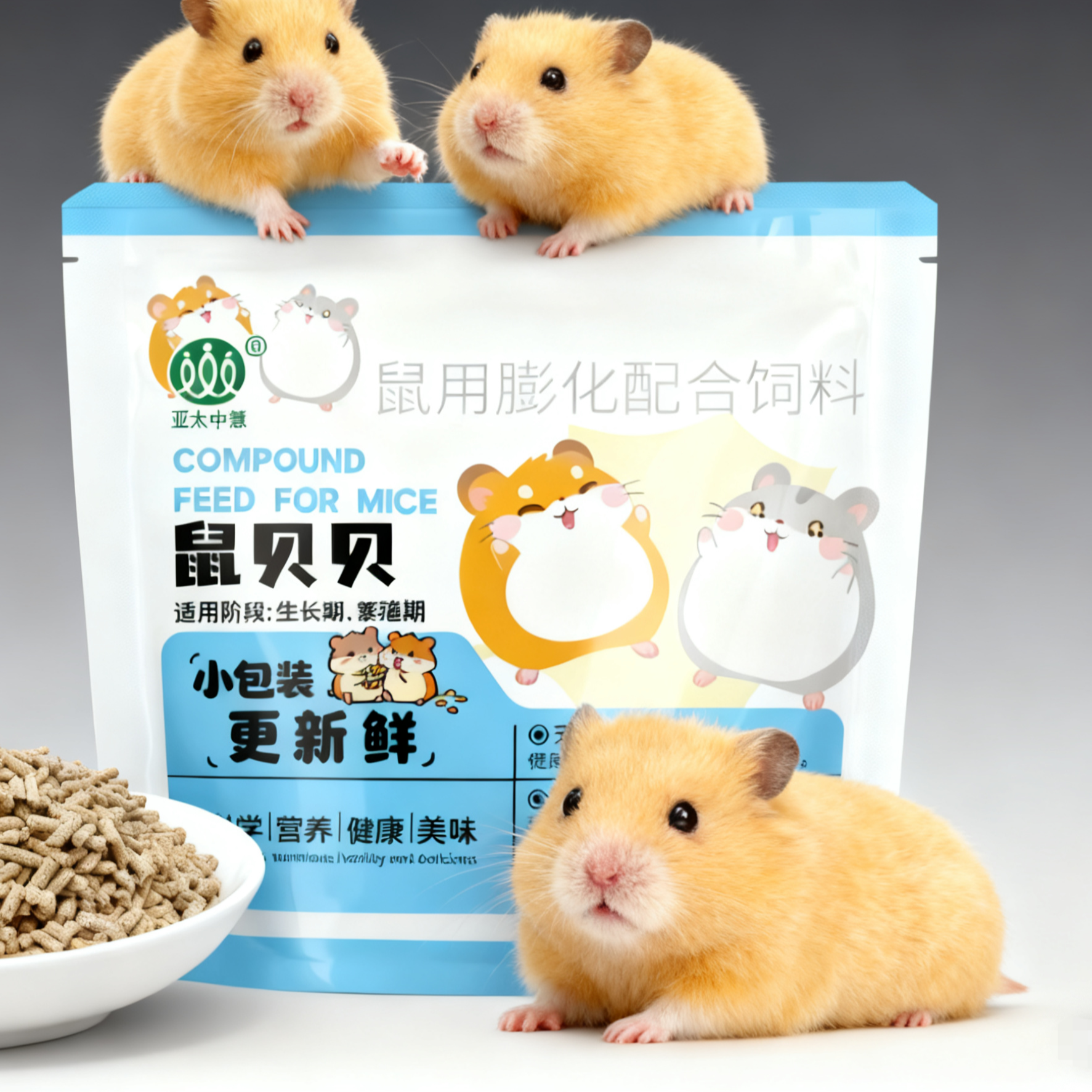 仓鼠过渡合成粮两袋120g*2