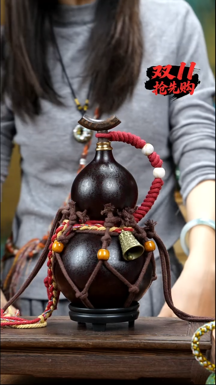 YC056复古网兜款酒葫芦不包手串