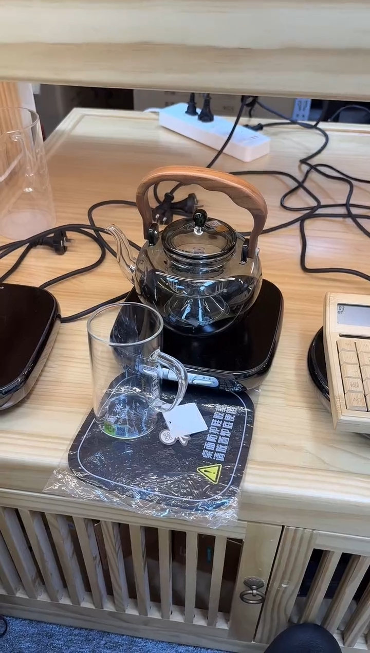 茗凤祥魔术师X3+禾器山雅壶烟灰色双内胆+禾器清简杯透明色