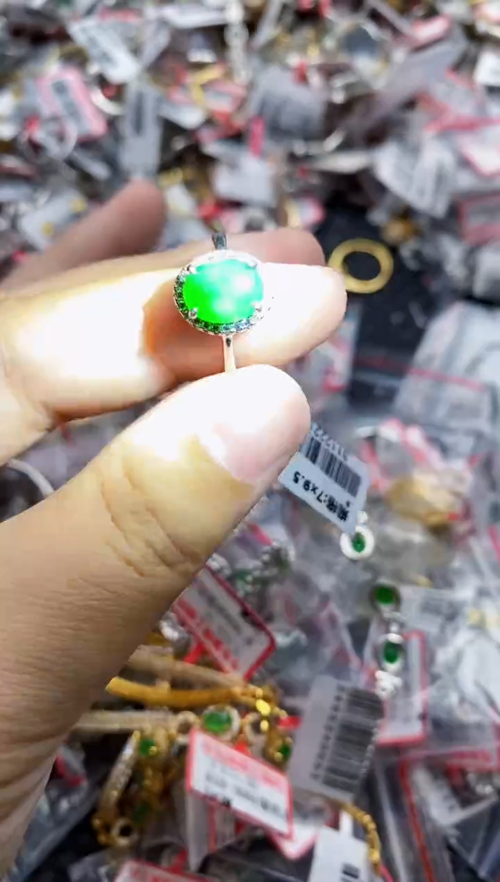 翡翠银S925镶嵌戒指222222---3