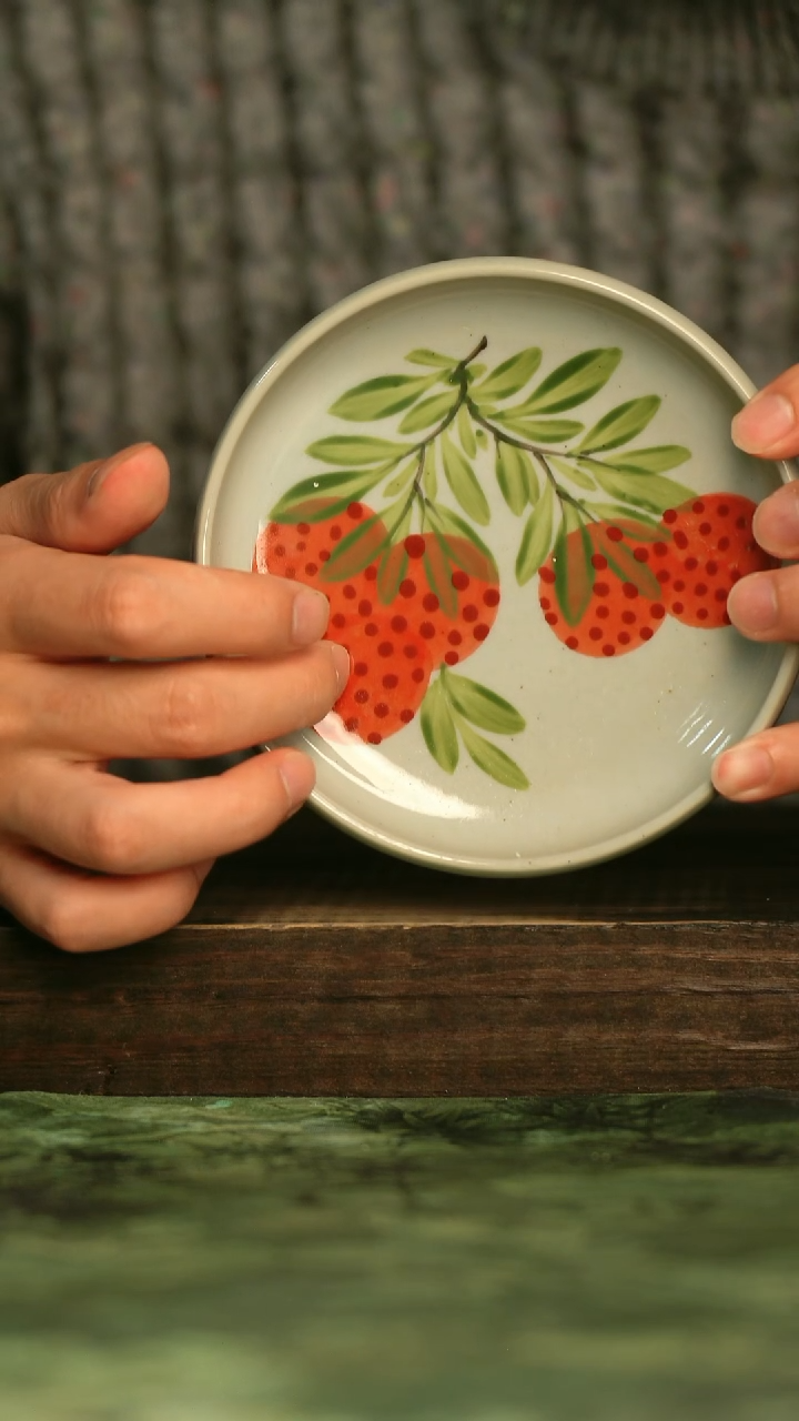 陶瓷青诗集手工手绘瓷器