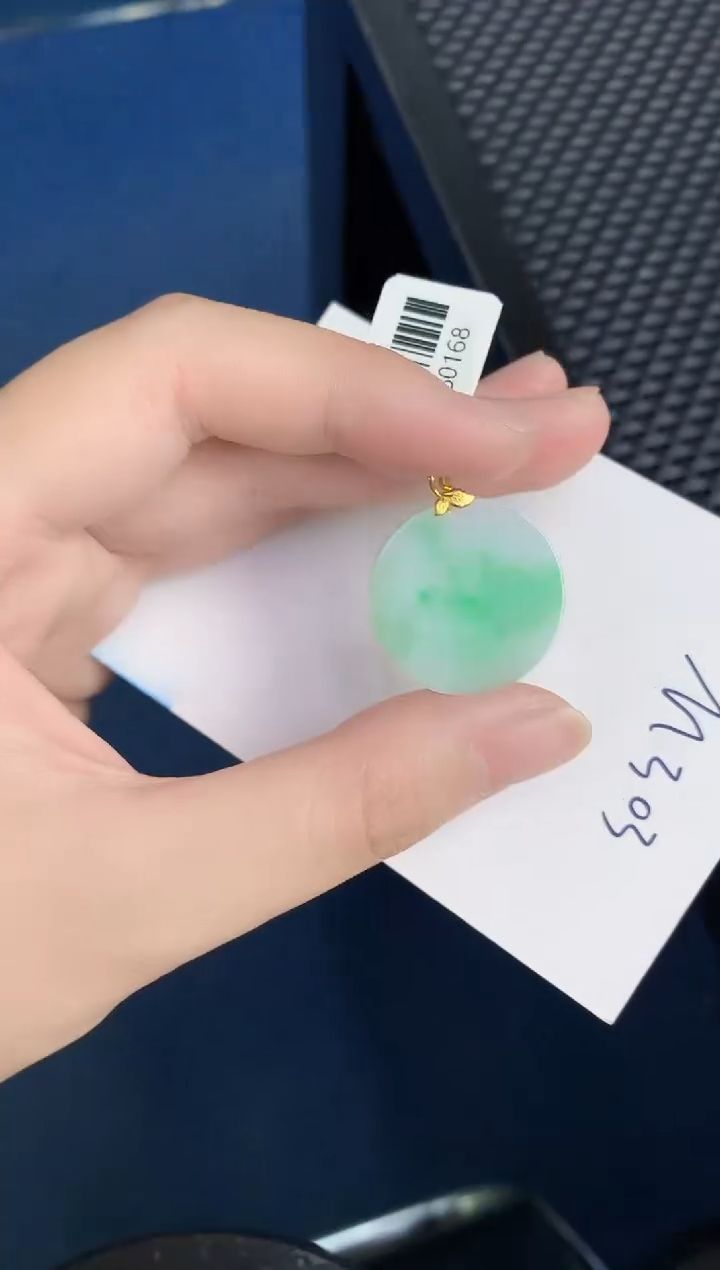 【闪购商品】翡翠颈饰18K金镶嵌0000000000