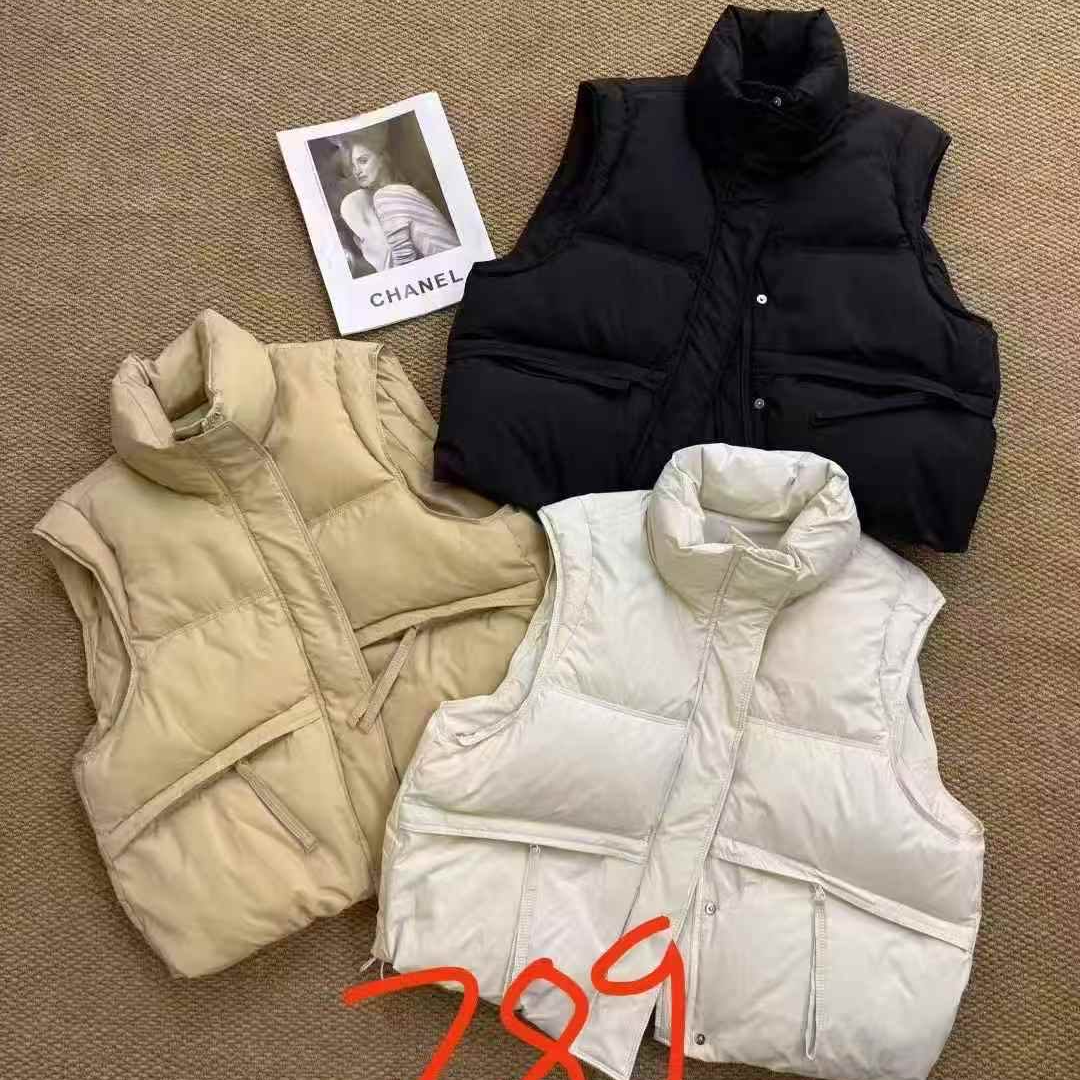  [ W i F i ]789秋冬立领拉链宽松短款无袖背心马甲(衣长58)