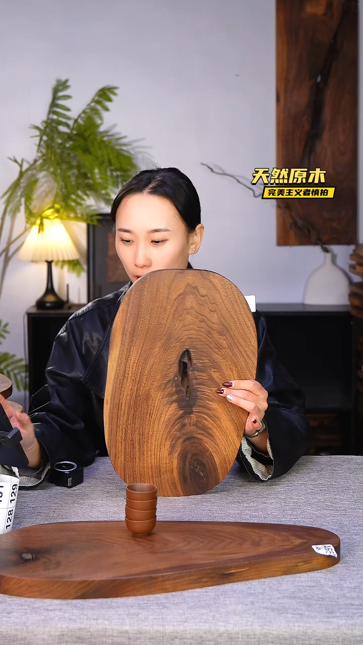 木北美黑胡桃原木.干裂疤结不属于商品质量问题完美主义者慎拍