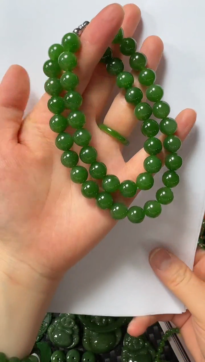 和田玉（碧玉）未镶嵌颈饰10m无黑点