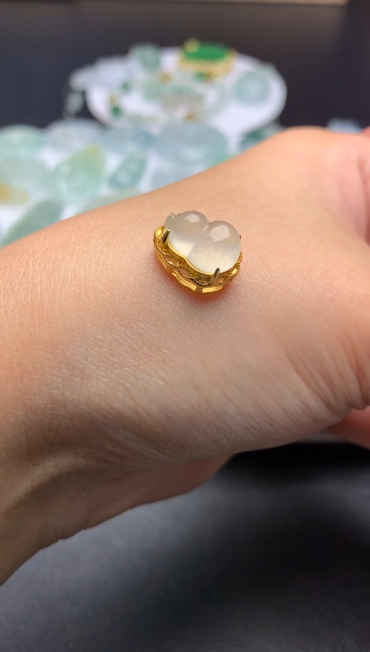 【闪购商品】翡翠颈饰银S925镶嵌净货