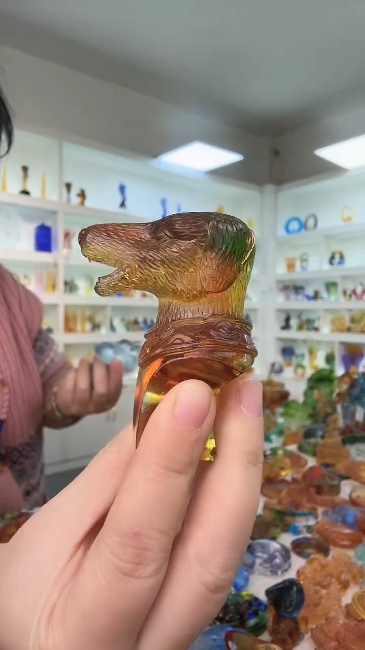 手工艺品琉璃狗狗
