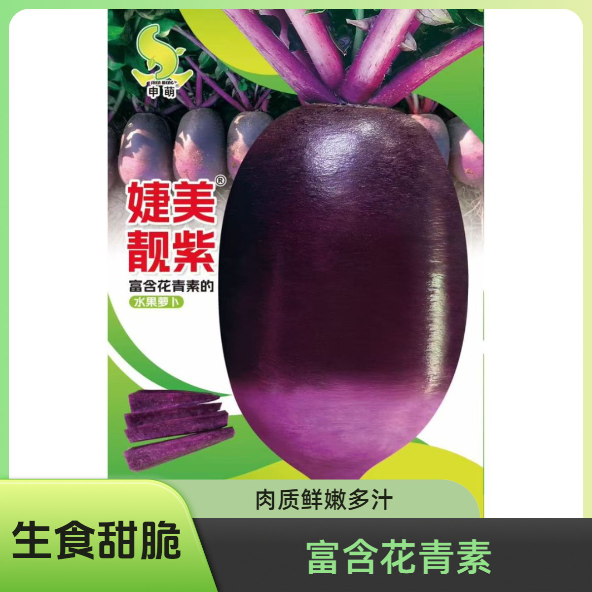 靓紫*紫皮紫肉水果萝卜种子