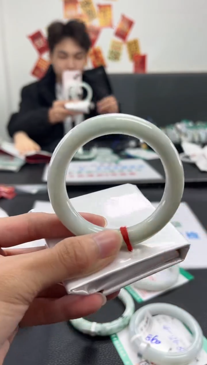 未镶嵌手镯（圆镯）翡翠翡翠14   圆条55