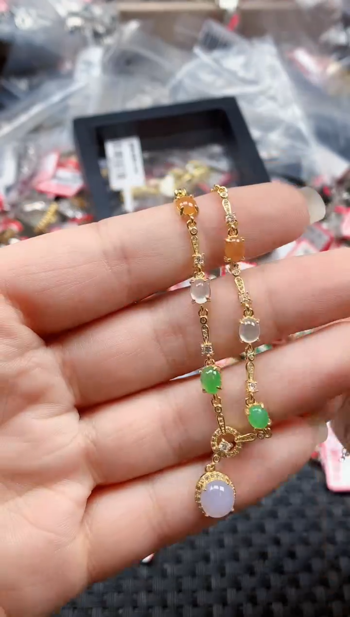 银S925镶嵌戒指翡翠天然A货缅甸翡翠