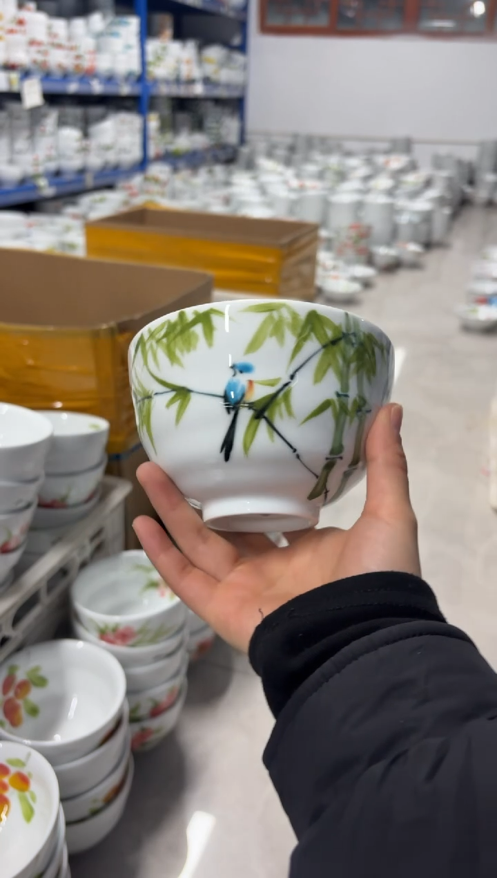 景德镇手绘釉中彩（食品级）墩墩碗