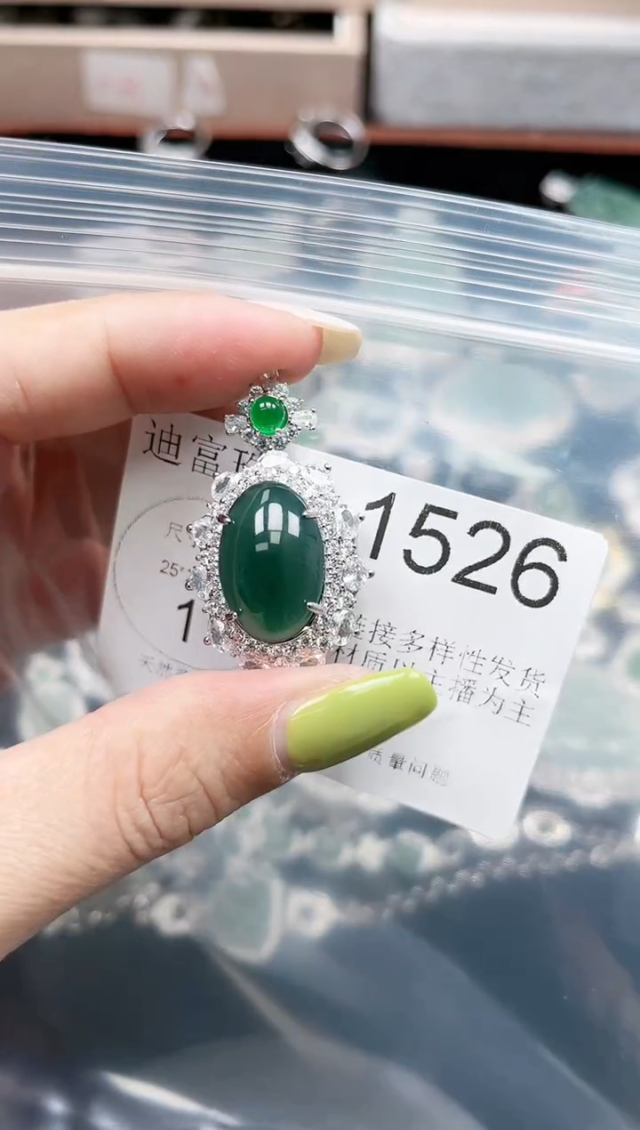 【闪购商品】翡翠颈饰未镶嵌赠皮绳1526