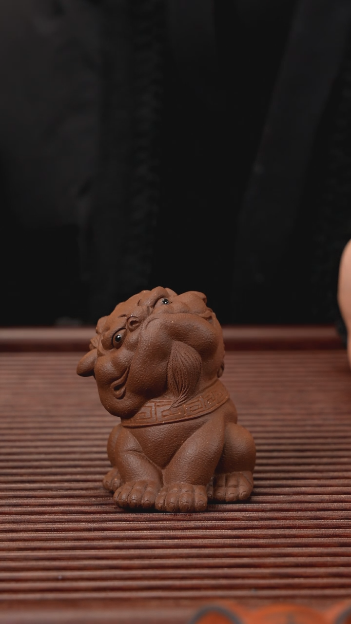 【闪购商品】紫砂茶宠紫泥瑞狮