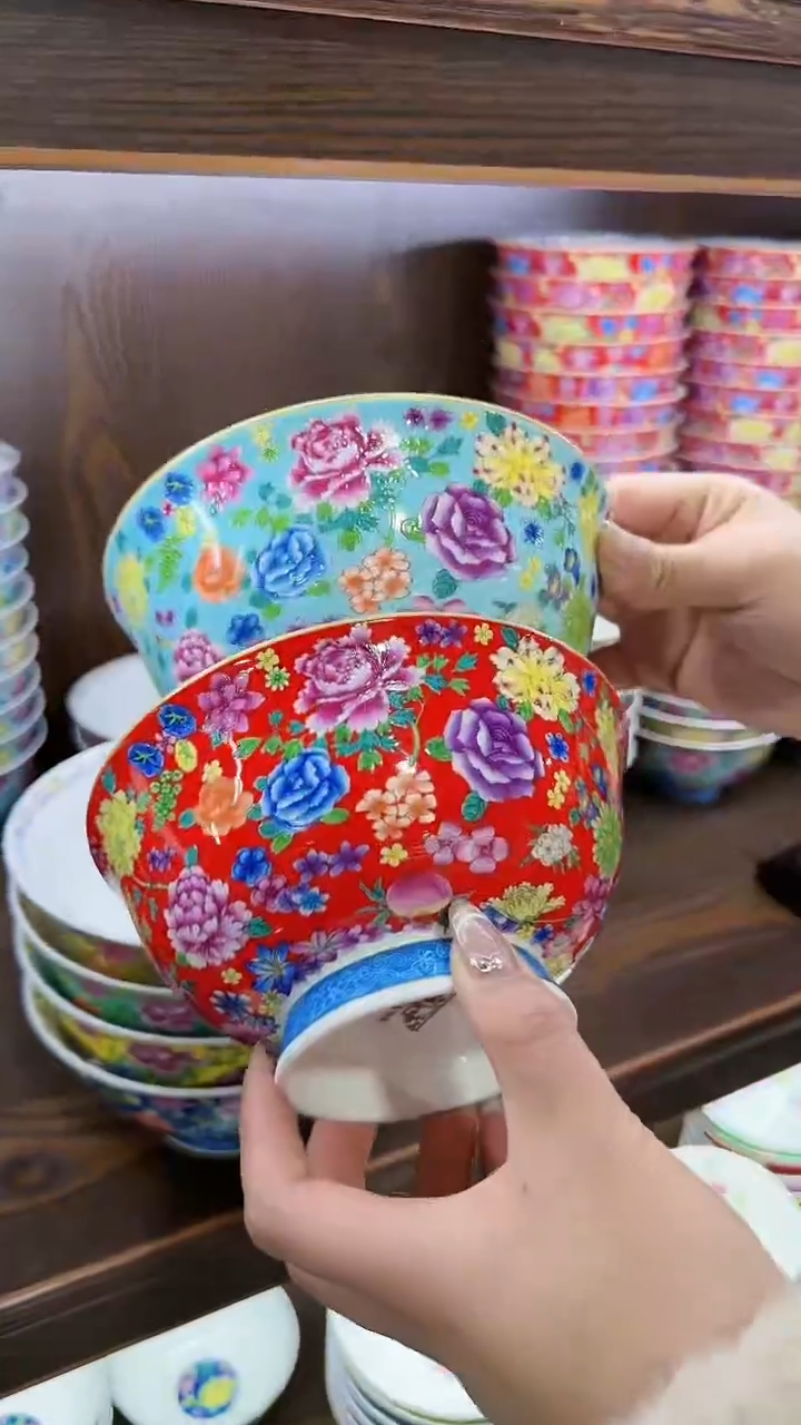 【闪购商品】瓷片6英寸面碗2个景德镇陶瓷