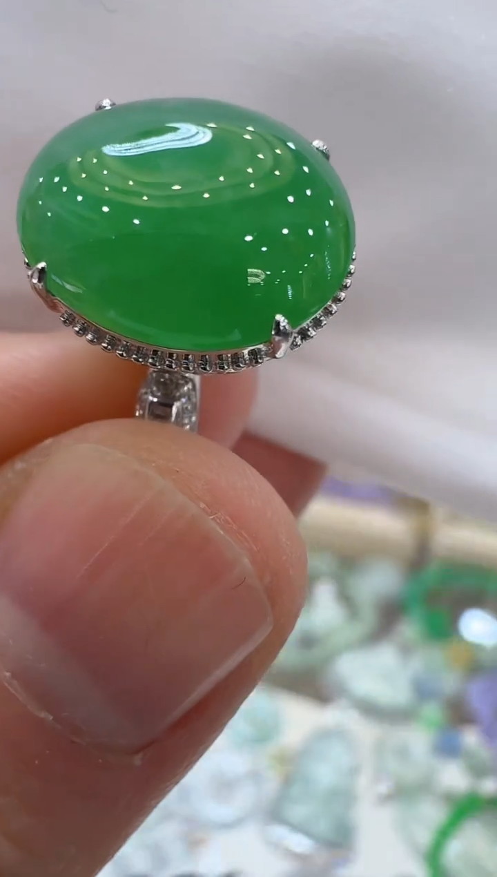 【闪购商品】翡翠戒指18K金镶嵌多样性团购发一件