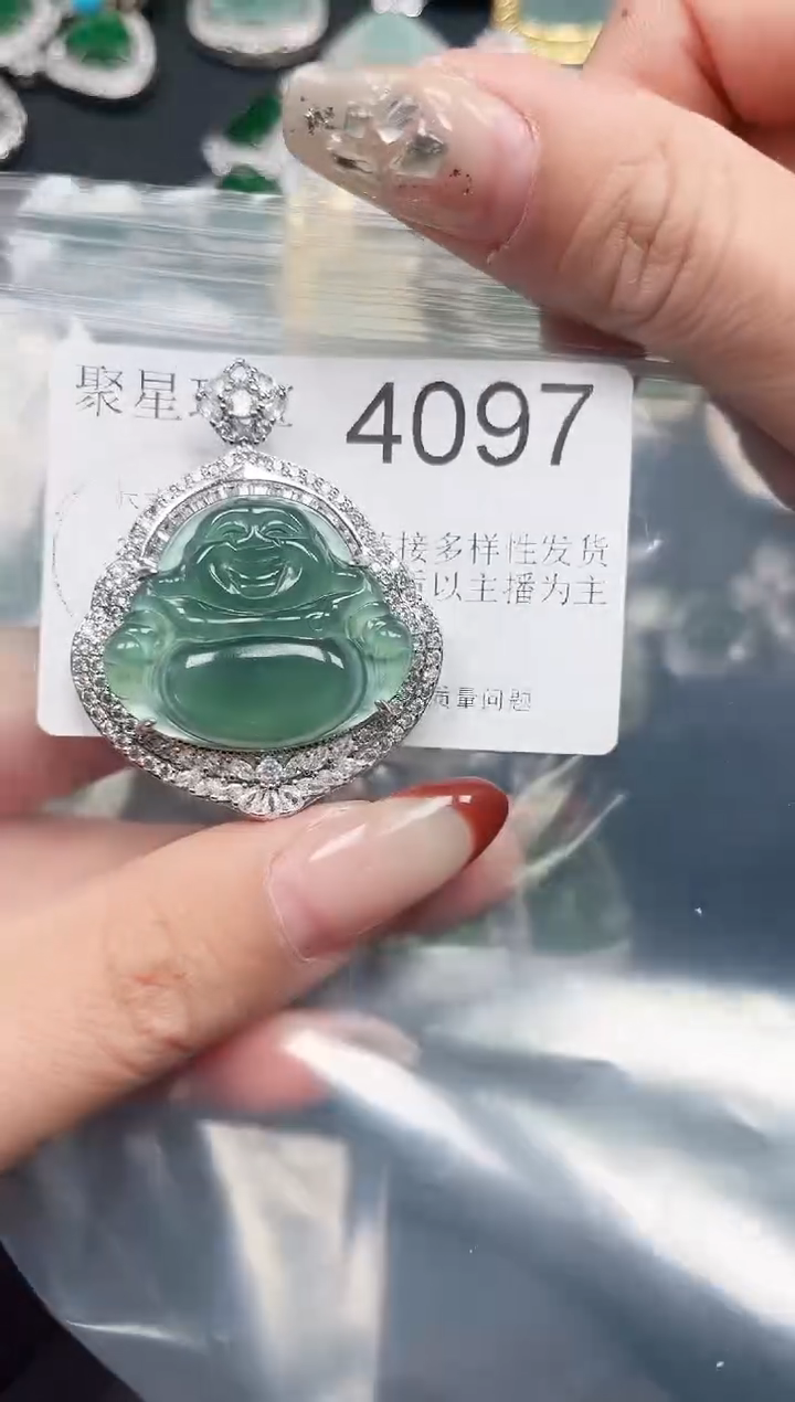 【闪购商品】翡翠颈饰未镶嵌送皮绳4097