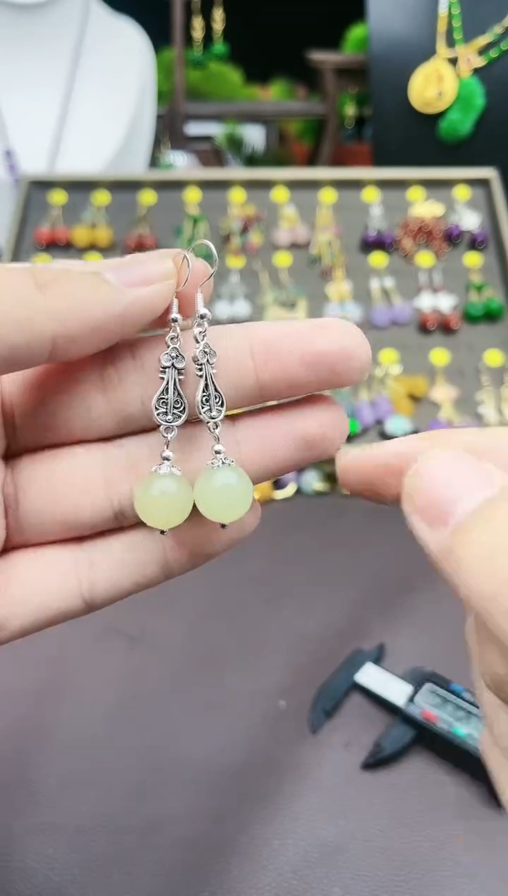 【闪购商品】玛瑙/玉髓耳钉银S925镶嵌211000