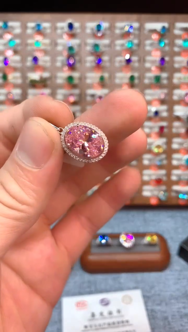 无吊坠925银粉色高订典藏轻奢吊坠