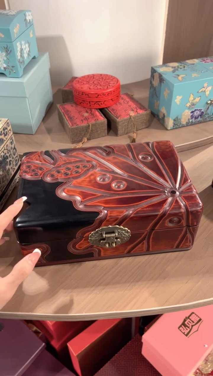 【闪购商品】纯大漆首饰盒·弘贝雅螺钿漆器文化馆