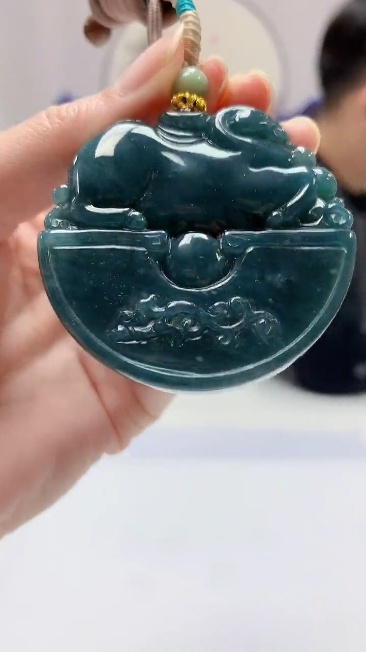 【闪购商品】定制翡翠未镶嵌4917zm-毛货挂件唐马154