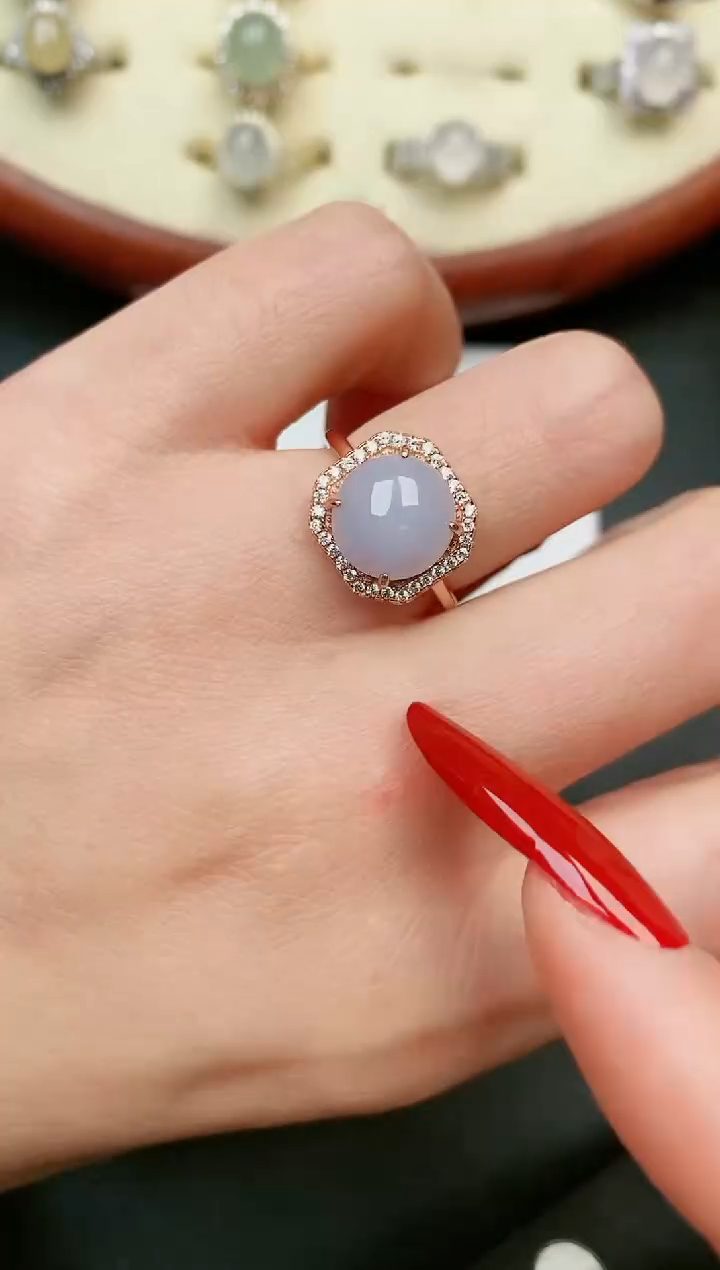 【闪购商品】翡翠戒指银S925镶嵌....