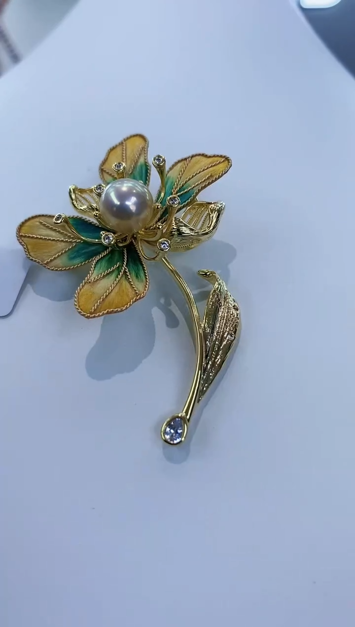 未镶嵌胸饰淡水珍珠Y淡水胸花