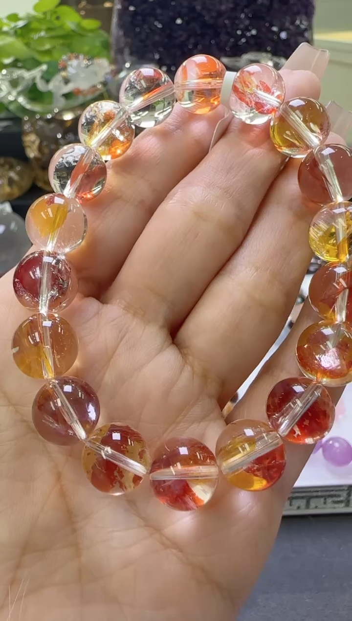 【闪购商品】水晶手串未镶嵌锦鲤胶花手串11m+ JP37997