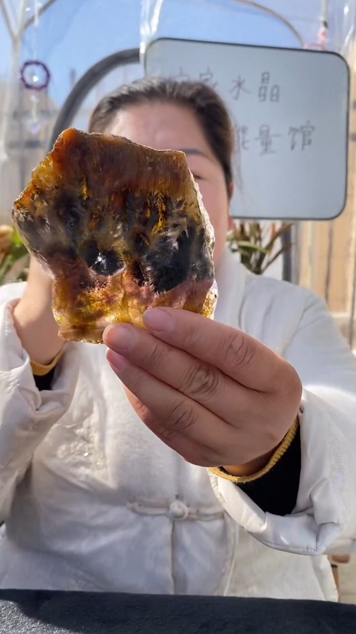 【闪购商品】水晶原石未镶嵌极光23切片D766