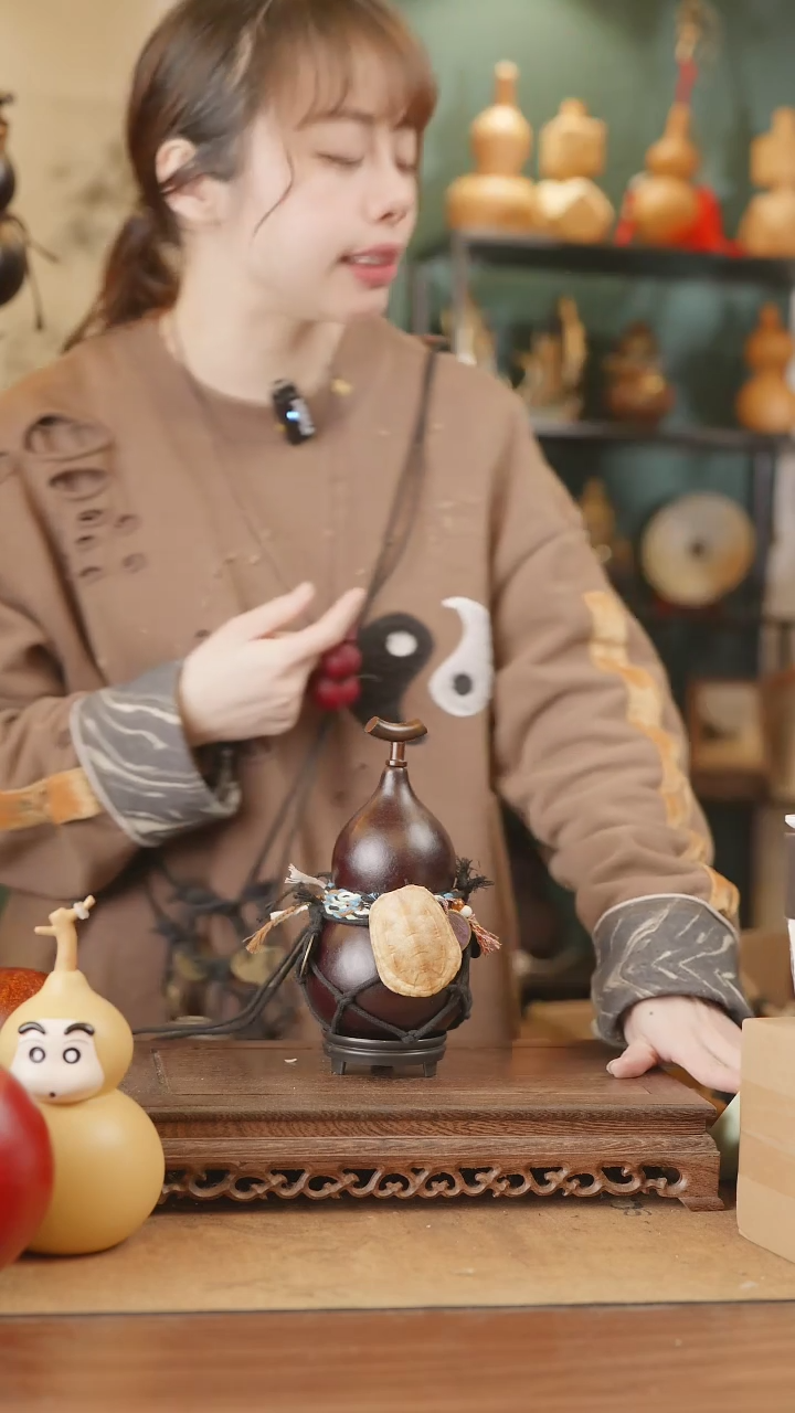 【闪购商品】173号精品天然大漆工艺防渗内胆酒葫芦~