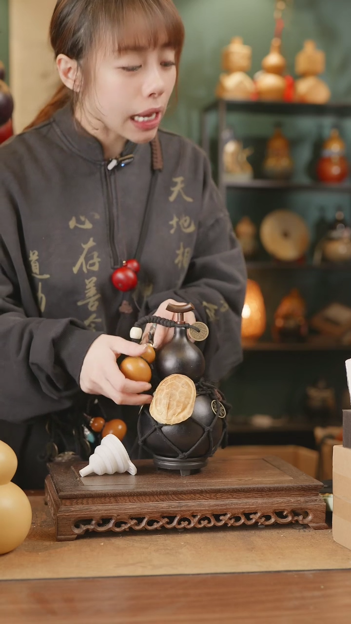 【闪购商品】43号精品天然大漆工艺防渗内胆酒葫芦~