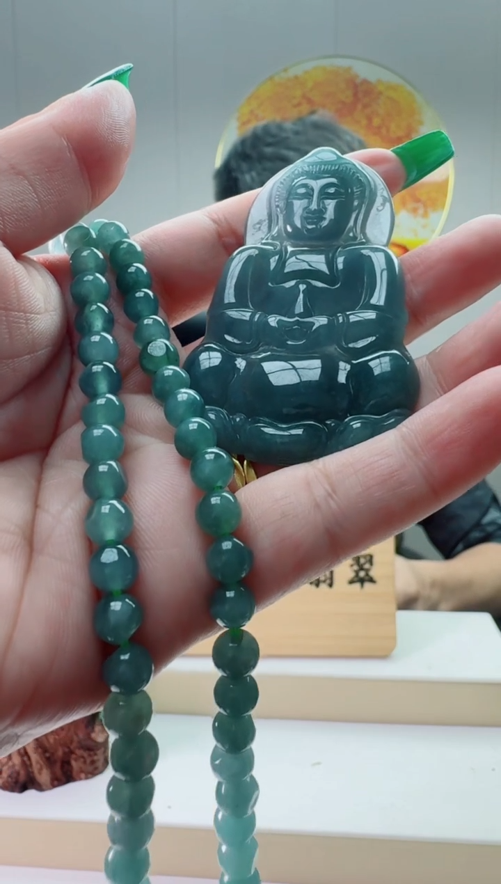 翡翠未镶嵌颈饰多样性随机发其一