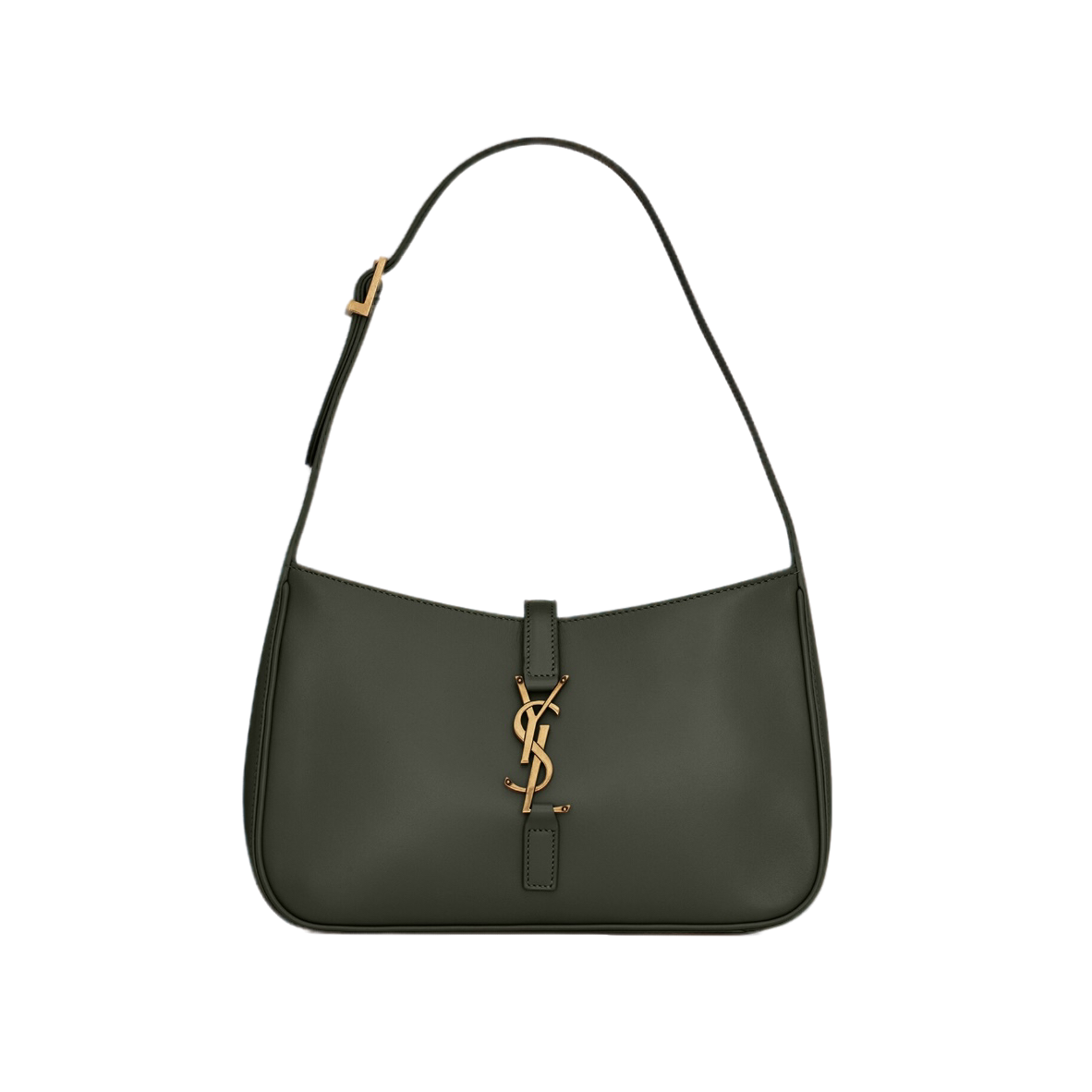 全新未使用 YSL/圣罗兰 HOBO墨绿色金标腋下包复古/公价17500