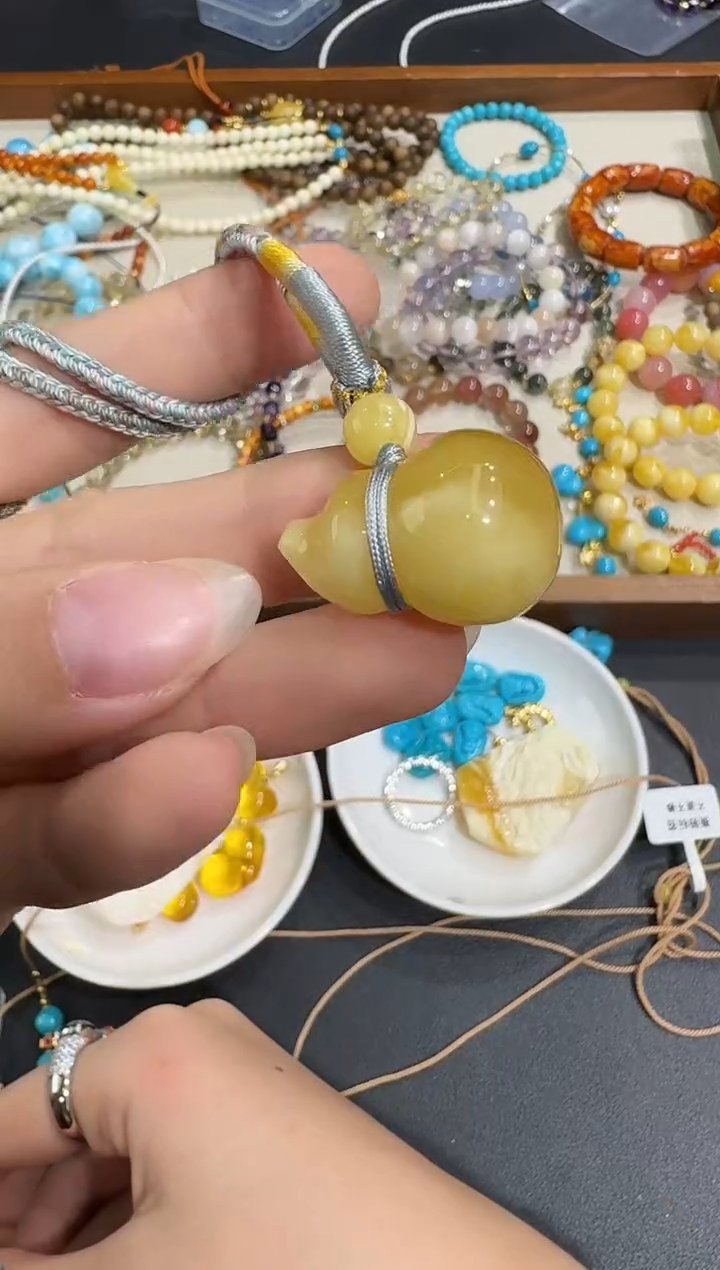 琥珀颈饰未镶嵌X1203-1195-124