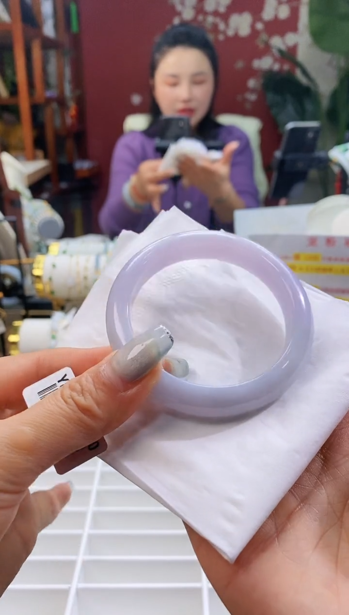 【闪购商品】翡翠手镯未镶嵌80粉紫5354/12.0*8.0