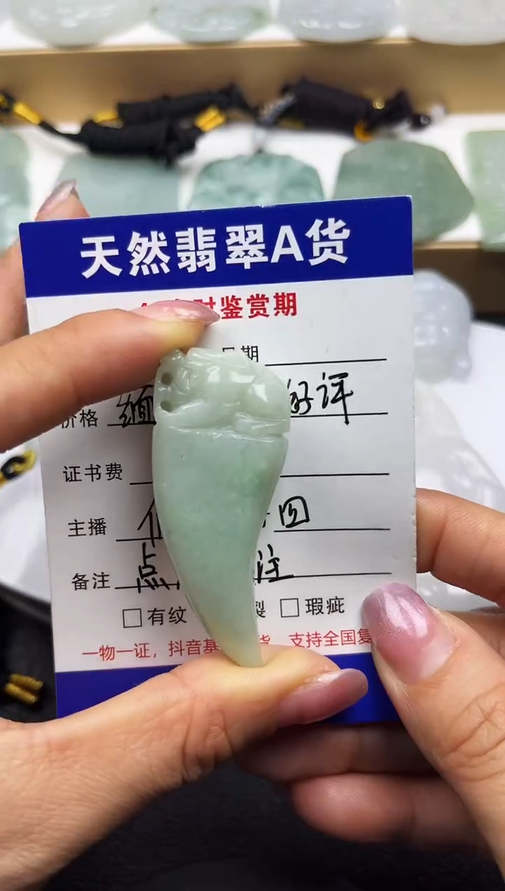 颈饰未镶嵌翡翠  