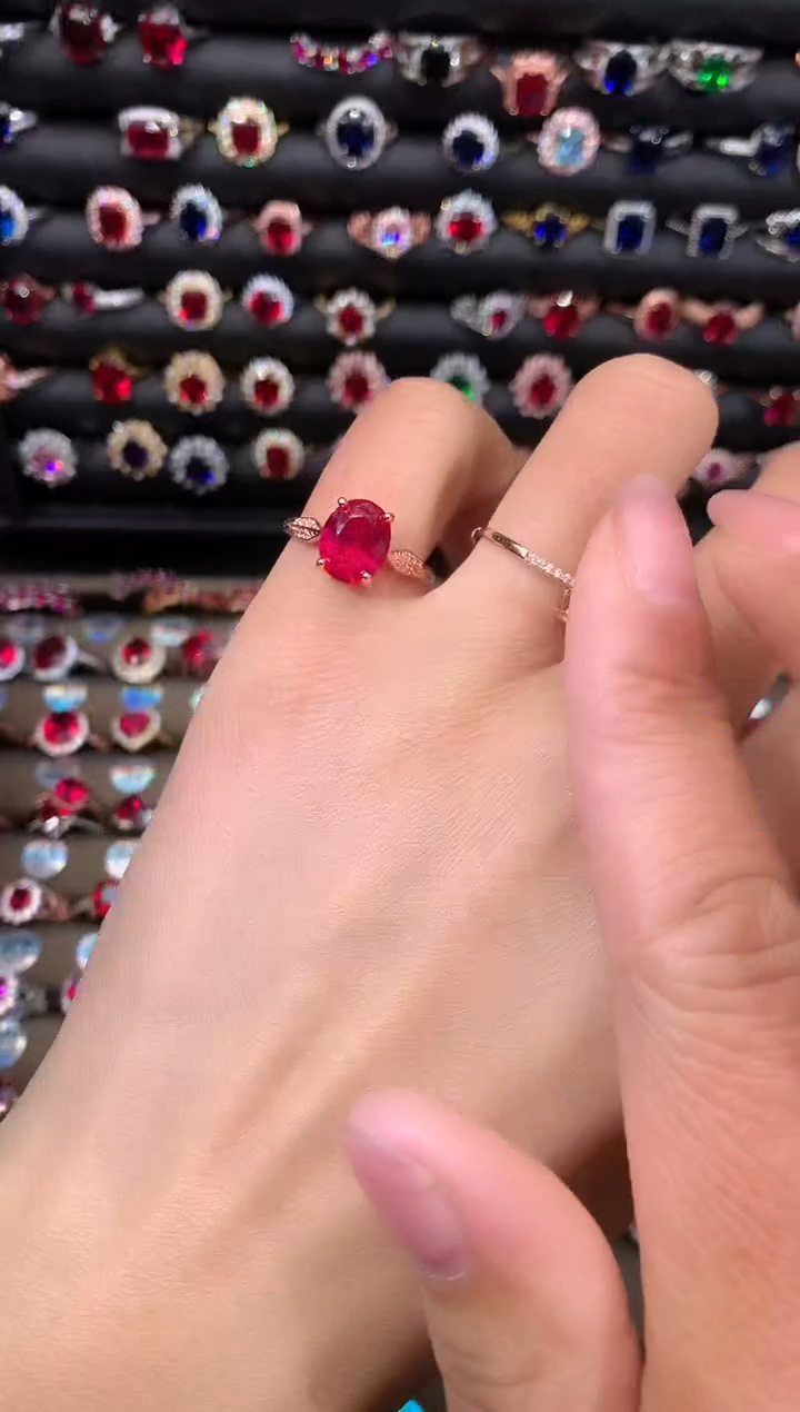 【闪购商品】红宝石戒指银S925镶嵌1