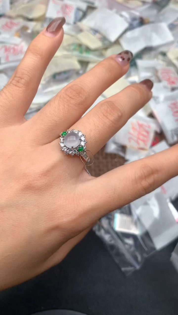 银S925镶嵌挂件翡翠—