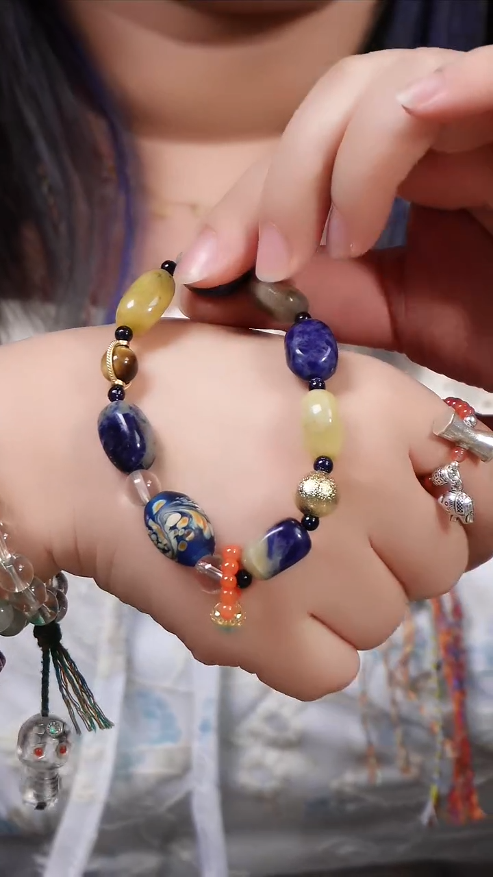 烟晶手链合金好看爱买