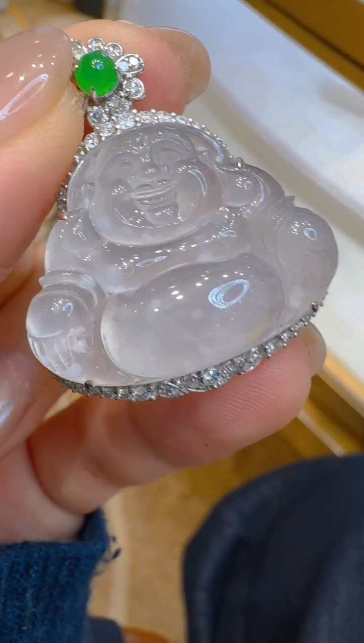 吊坠(不含链)18K金镶嵌翡翠多样性团购发一件