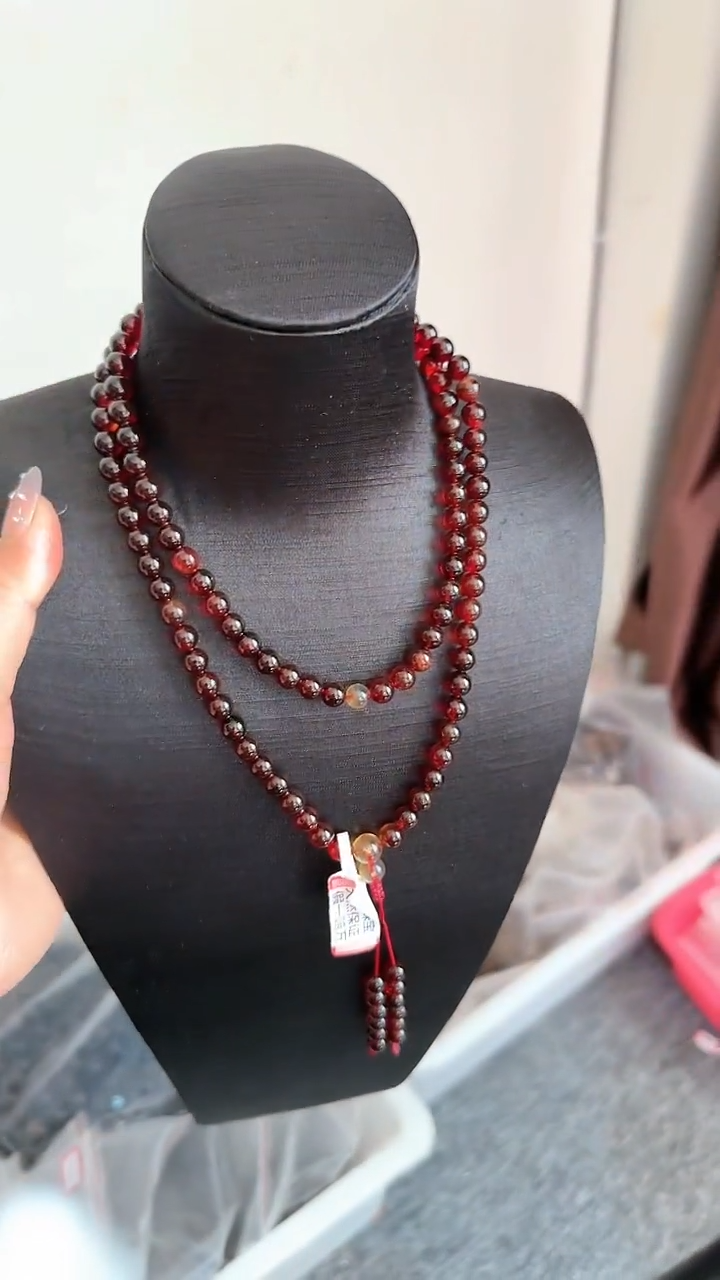 【闪购商品】琥珀手链未镶嵌规格7血珀108#73