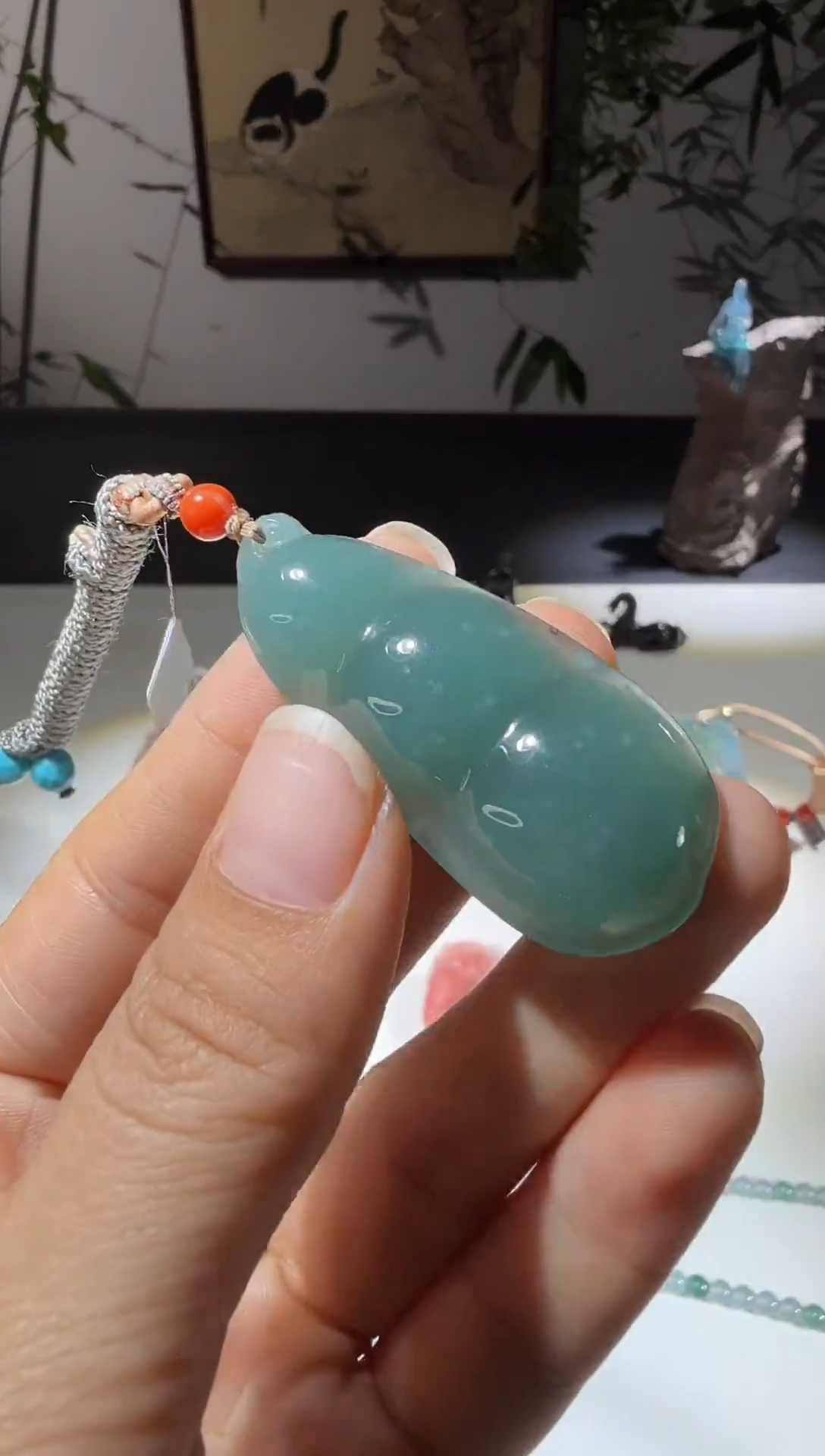 吊坠(不含链)未镶嵌翡翠豆子